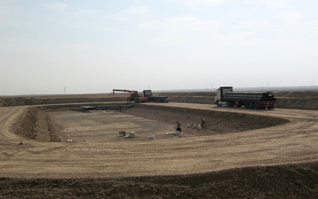 Implementation of water storage pond