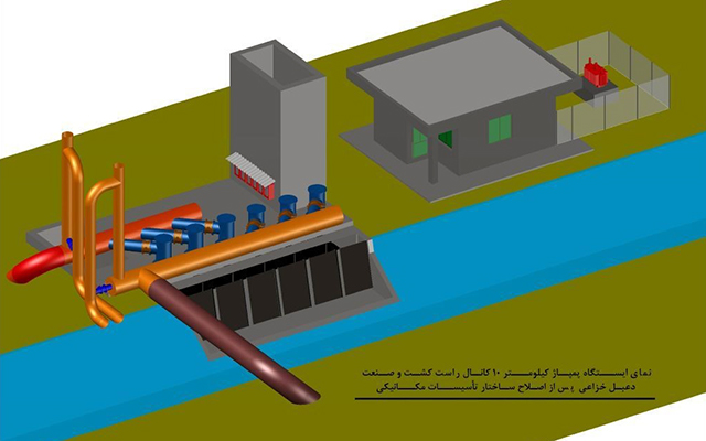 3D view of the pumping station