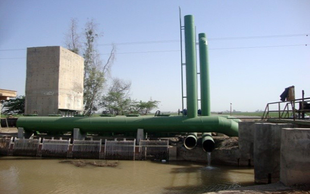 A view of pumping station 6 after the structural modification