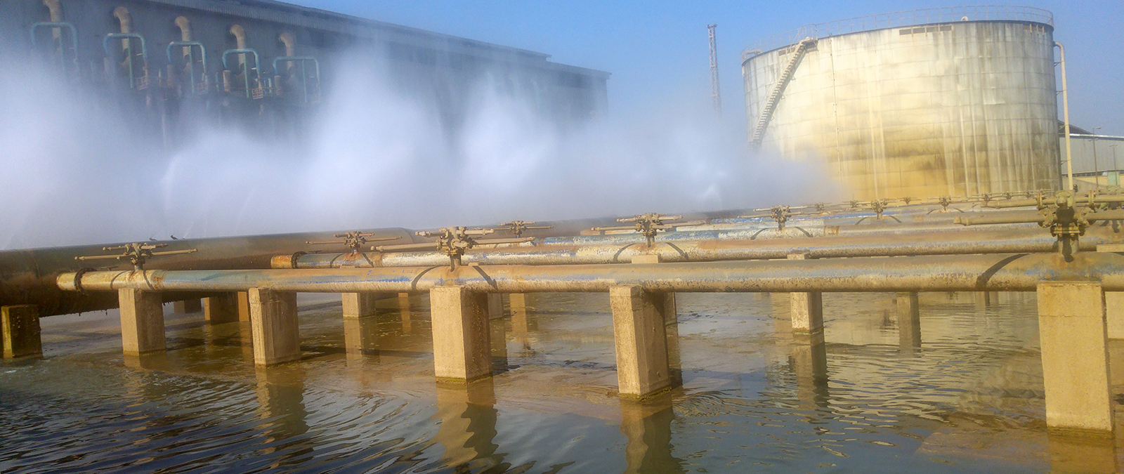 احداث ایستگاه پمپاژ و سامانه بازچرخانی آب برگشتی کانال صنعت کارخانه شکر دعبل خزاعی (mist cooling)